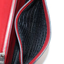 PRADA Electra Studs Chain Shoulder Bag Leather Red Silver Auth am11175V-24