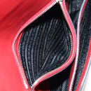 PRADA Electra Studs Chain Shoulder Bag Leather Red Silver Auth am11175V-26