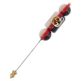 GUCCI Interlocking Sherry Pin Brooch metal Multicolor Auth am11178A