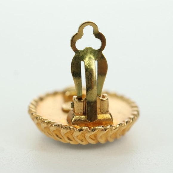 CHANEL COCO Mark Earring metal Gold CC Auth am11179M