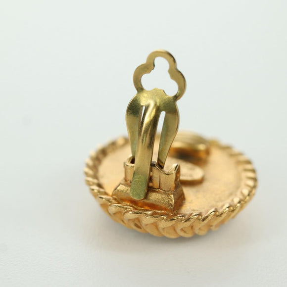 CHANEL COCO Mark Earring metal Gold CC Auth am11179M