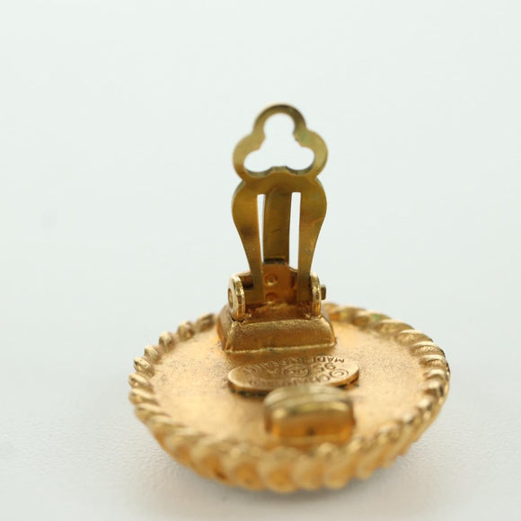 CHANEL COCO Mark Earring metal Gold CC Auth am11179M