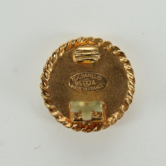 CHANEL COCO Mark Earring metal Gold CC Auth am11179M