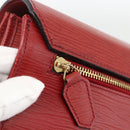 VERSACE Sunburst Clutch Bag Leather Red Gold Auth am11180A-17
