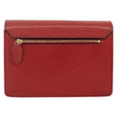 VERSACE Sunburst Clutch Bag Leather Red Gold Auth am11180A-2