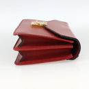 VERSACE Sunburst Clutch Bag Leather Red Gold Auth am11180A-4