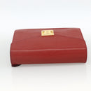 VERSACE Sunburst Clutch Bag Leather Red Gold Auth am11180A-5