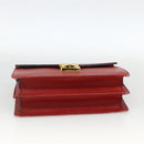 VERSACE Sunburst Clutch Bag Leather Red Gold Auth am11180A-6