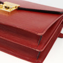 VERSACE Sunburst Clutch Bag Leather Red Gold Auth am11180A-7