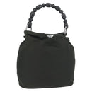 Christian Dior Maris Pearl Hand Bag Nylon Khaki Auth am11182-1
