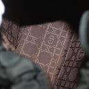 Christian Dior Maris Pearl Hand Bag Nylon Khaki Auth am11182-16