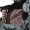 Christian Dior Maris Pearl Hand Bag Nylon Khaki Auth am11182-18