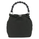 Christian Dior Maris Pearl Hand Bag Nylon Khaki Auth am11182-2