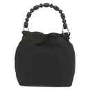 Christian Dior Maris Pearl Hand Bag Nylon Khaki Auth am11182-3