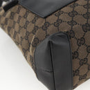 GUCCI GG Canvas Tote Bag Black Silver 019 0402 1705 Auth am11183A-15