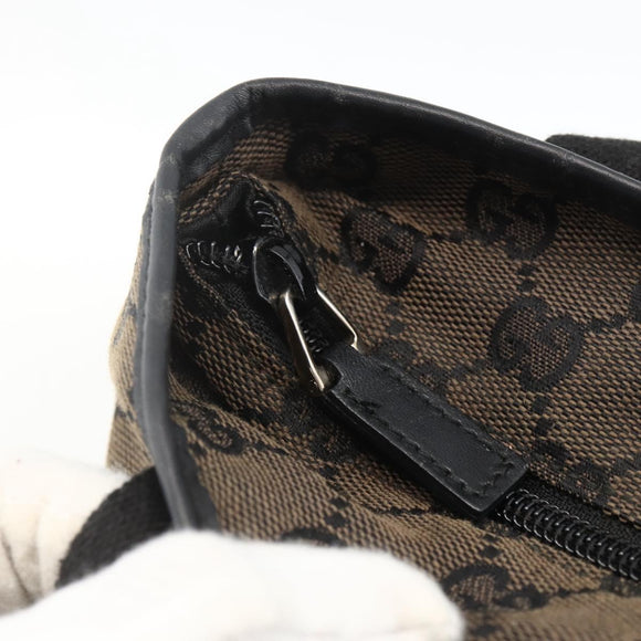 GUCCI GG Canvas Tote Bag Black Silver 019 0402 1705 Auth am11183A