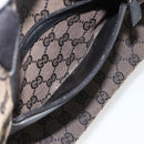 GUCCI GG Canvas Tote Bag Black Silver 019 0402 1705 Auth am11183A-11