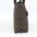 GUCCI GG Canvas Tote Bag Black Silver 019 0402 1705 Auth am11183A-3