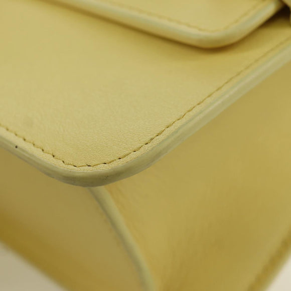 BALLY BALLY Logo Limited To 30 Items Bag Leather Gold Yellow Auth am11184SM