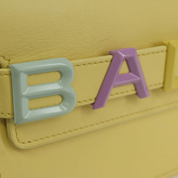 BALLY BALLY Logo Limited To 30 Items Bag Leather Gold Yellow Auth am11184SM