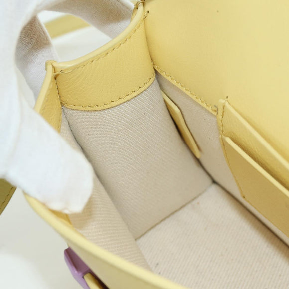 BALLY BALLY Logo Limited To 30 Items Bag Leather Gold Yellow Auth am11184SM