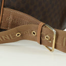 CELINE Macadam Canvas Backpack PVC Leather Brown Gold Auth am11186A-9