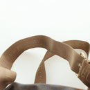 CELINE Macadam Canvas Backpack PVC Leather Brown Gold Auth am11186A-15