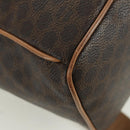 CELINE Macadam Canvas Backpack PVC Leather Brown Gold Auth am11186A-16