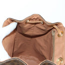 CELINE Macadam Canvas Backpack PVC Leather Brown Gold Auth am11186A-23