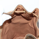 CELINE Macadam Canvas Backpack PVC Leather Brown Gold Auth am11186A-24