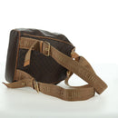 CELINE Macadam Canvas Backpack PVC Leather Brown Gold Auth am11186A-8