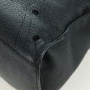 BALENCIAGA Blackout City Hand Bag Leather 2way Black Silver 443514 am11187SAM-16