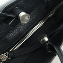 BALENCIAGA Blackout City Hand Bag Leather 2way Black Silver 443514 am11187SAM-19