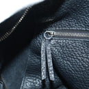 BALENCIAGA Blackout City Hand Bag Leather 2way Black Silver 443514 am11187SAM-26