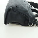 BALENCIAGA Blackout City Hand Bag Leather 2way Black Silver 443514 am11187SAM-4