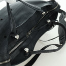 BALENCIAGA Blackout City Hand Bag Leather 2way Black Silver 443514 am11187SAM-6
