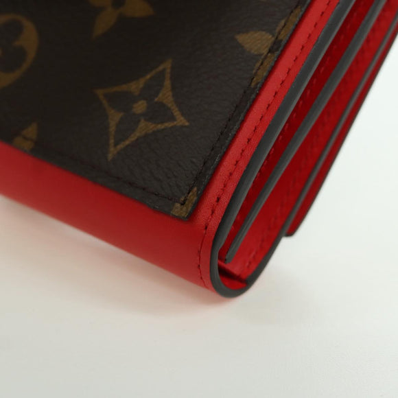 LOUIS VUITTON Monogram Portefeuille Flore Compact Wallet M64587 LV Auth am11190M