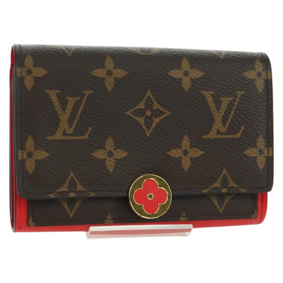 LOUIS VUITTON Monogram Portefeuille Flore Compact Wallet M64587 LV Auth am11190M