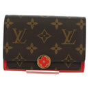 LOUIS VUITTON Monogram Portefeuille Flore Compact Wallet M64587 LV Auth am11190M-13