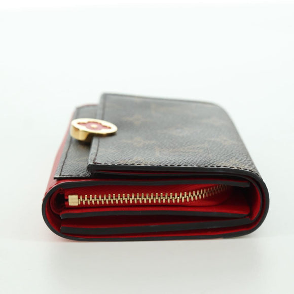 LOUIS VUITTON Monogram Portefeuille Flore Compact Wallet M64587 LV Auth am11190M