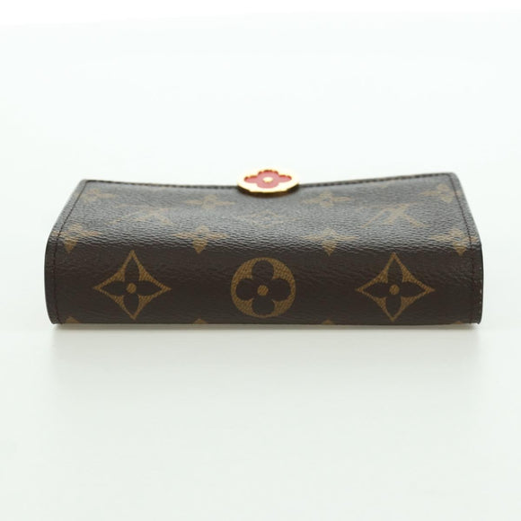 LOUIS VUITTON Monogram Portefeuille Flore Compact Wallet M64587 LV Auth am11190M