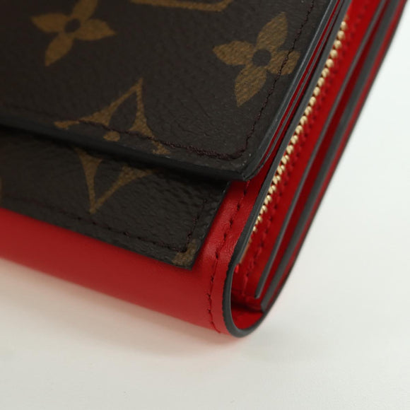 LOUIS VUITTON Monogram Portefeuille Flore Compact Wallet M64587 LV Auth am11190M
