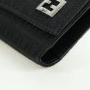 FENDI Zucchino Canvas Trifold Wallet Black Auth am11191V-14