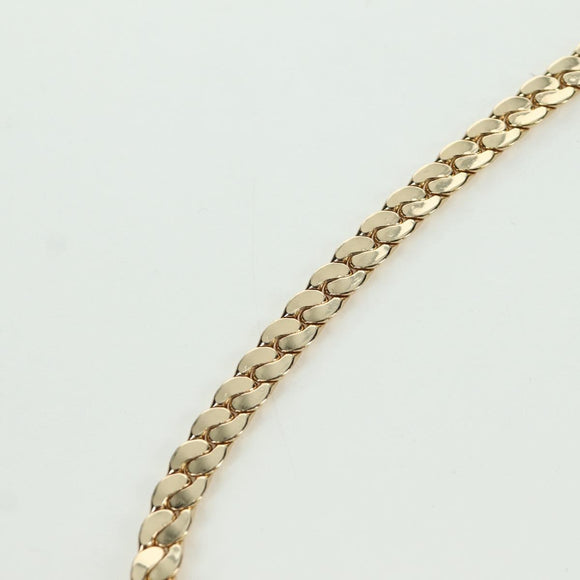 Christian Dior Rhinestone Necklace metal Gold Auth am11192V