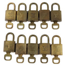 LOUIS VUITTON Padlock 10 Set Padlock metal Gold LV Auth am11193-2