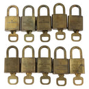 LOUIS VUITTON Padlock 10 Set Padlock metal Gold LV Auth am11193-3