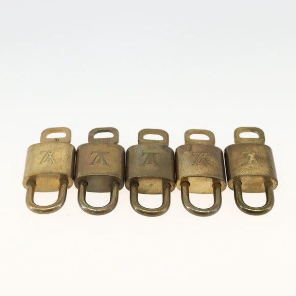LOUIS VUITTON Padlock 10 Set Padlock metal Gold LV Auth am11193