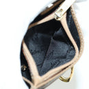 Salvatore Ferragamo Gancini Coin Purse Safiano leather Beige Gold Auth am11197A-9