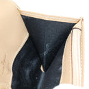 Salvatore Ferragamo Gancini Coin Purse Safiano leather Beige Gold Auth am11197A-22