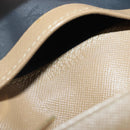 Salvatore Ferragamo Gancini Coin Purse Safiano leather Beige Gold Auth am11197A-11